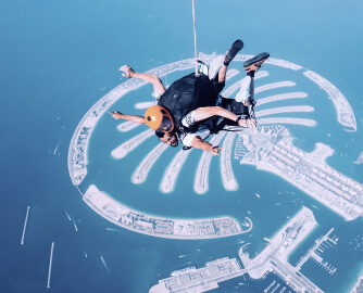two mans skydiving
