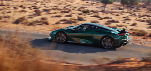 car in desert